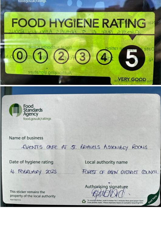 Hygiene Rating Certificate